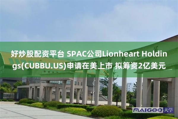 好炒股配资平台 SPAC公司Lionheart Holdings(CUBBU.US)申请在美上市 拟筹资2亿美元