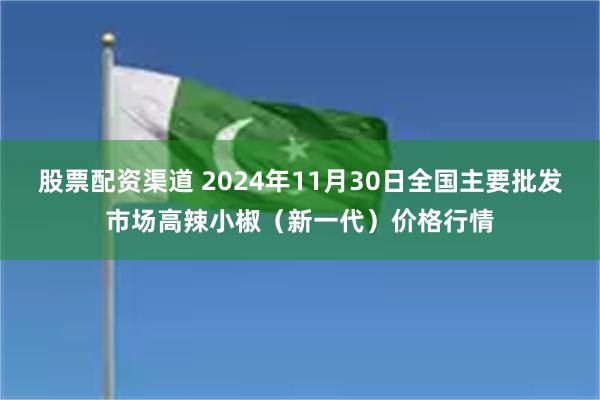股票配资渠道 2024年11月30日全国主要批发市场高辣小椒（新一代）价格行情