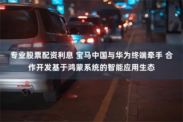 专业股票配资利息 宝马中国与华为终端牵手 合作开发基于鸿蒙系统的智能应用生态