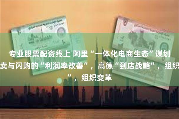 专业股票配资线上 阿里“一体化电商生态”谋划：外卖与闪购的“利润率改善”，高德“到店战略”，组织变革